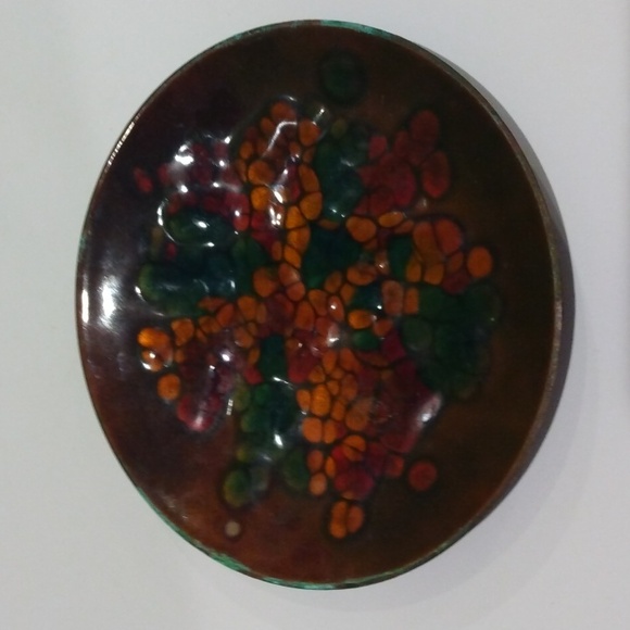 Vintage copper and enamel dish - Picture 3 of 3